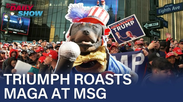 Watch Triumph the Insult Comic Dog Roast Trump Supporters at the MSG Rally Watch Triumph the Insult Comic Dog Roast Trump Supporters at the MSG Rally