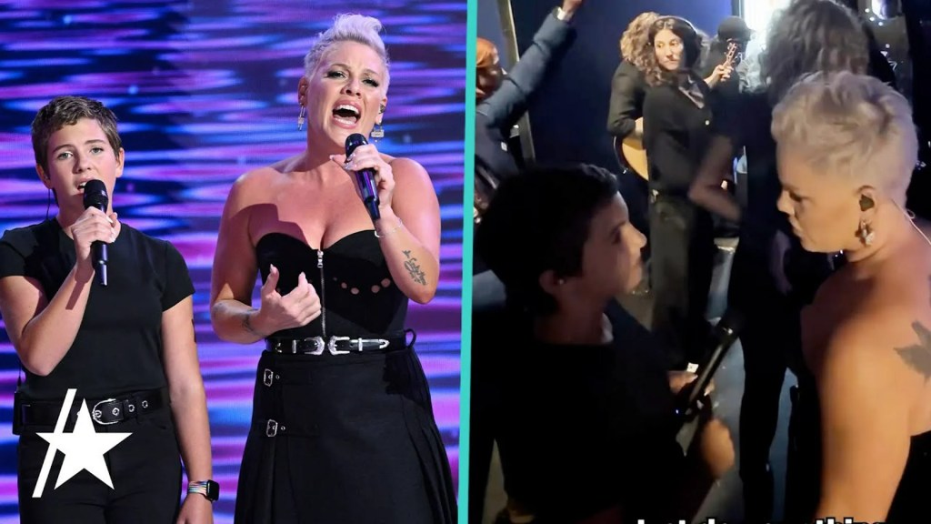 Pink Shares Backstage Pep Talk Before DNC Performance With Daughter Willow Pink Shares Backstage Pep Talk Before DNC Performance With Daughter Willow