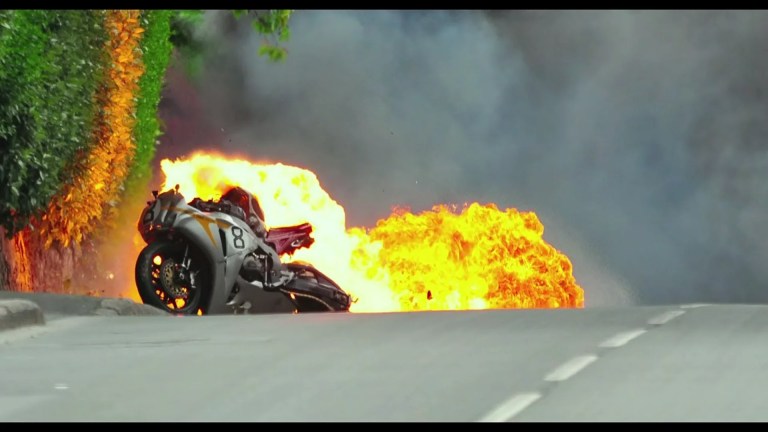 Road Racing: Guy Martin Crash at the 2010 TT Road Racing: Guy Martin Crash at the 2010 TT