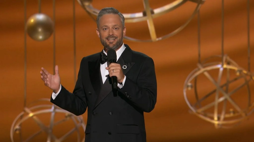 Emmys 2025: What Nate Bargatze’s Opening TV-Invention Sketch Was About Emmys 2025: What Nate Bargatze’s Opening TV-Invention Sketch Was About
