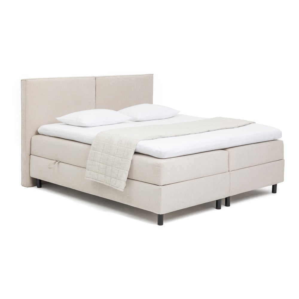 Béžová boxspring postel s úložným prostorem 180×200 cm Elva Bold – Bonami Selection Béžová boxspring postel s úložným prostorem 180×200 cm Elva Bold – Bonami Selection