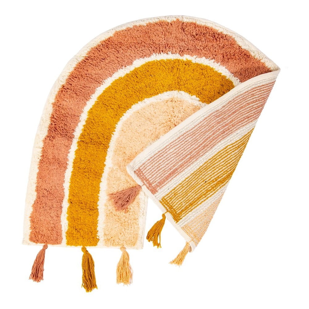 Oranžovo-růžový dětský bavlněný koberec Sass & Belle Earth Rainbow, 50 x 60 cm - Obrázek 2