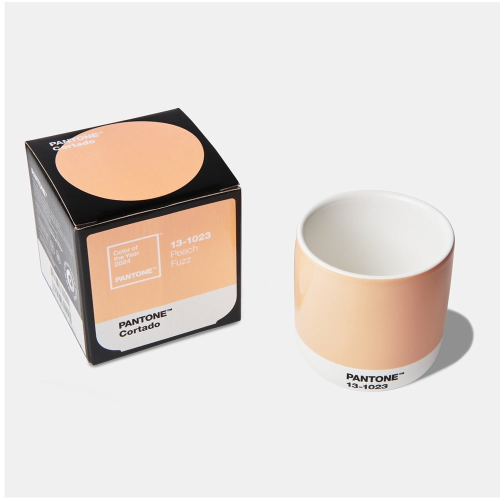 Oranžový keramický termohrnek 175 ml Cortado Peach Fuzz 13-1023 – Pantone - Obrázek 2