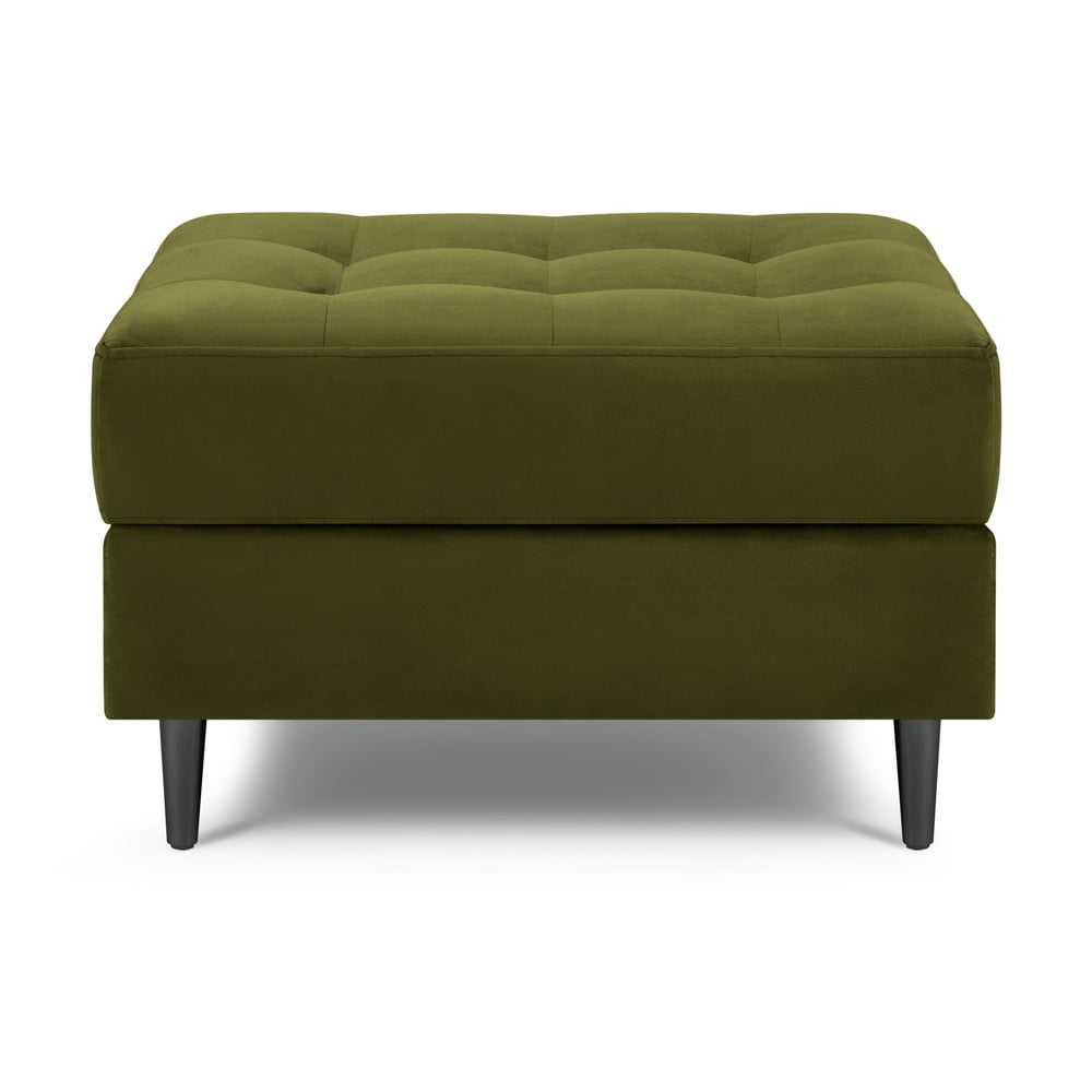 Olivově zelená sametová podnožka Milo Casa Santo - Obrázek 2