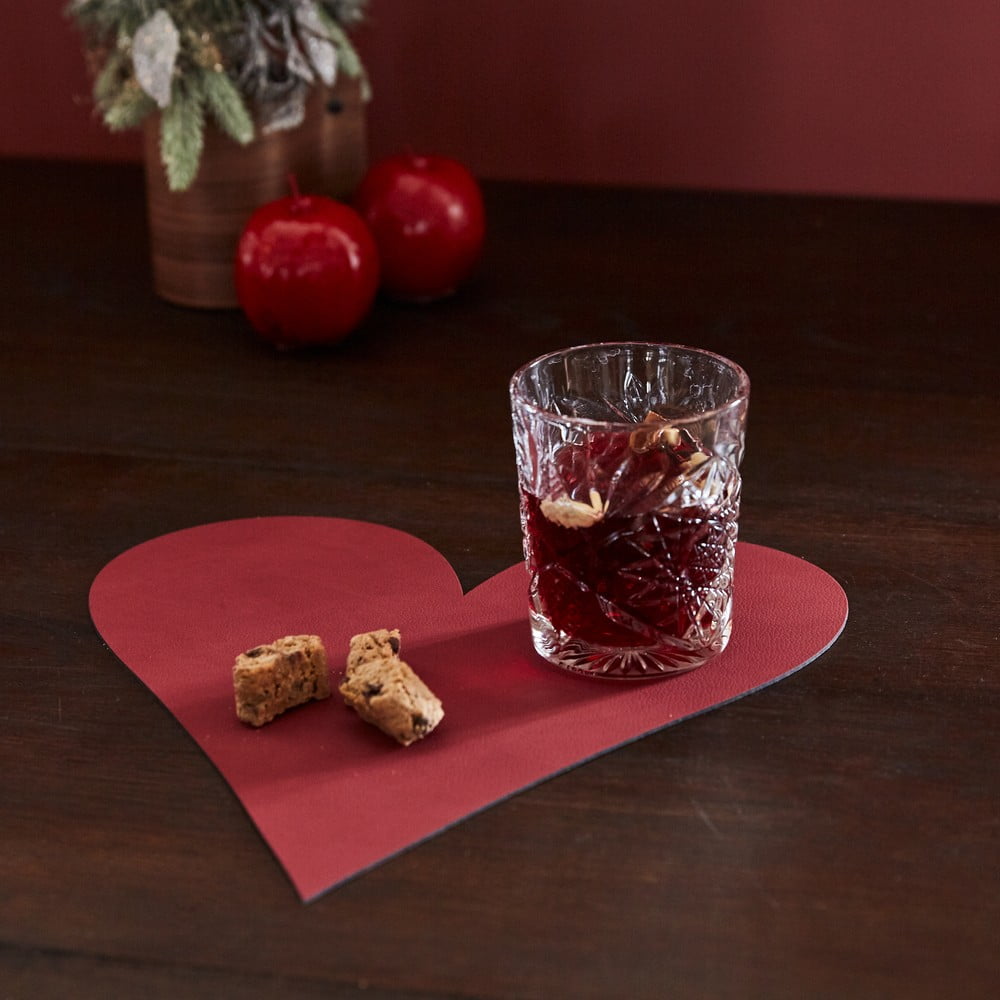 Prostírání z eko kůže 30x30 cm Heart Nupo – LIND DNA - Obrázek 2