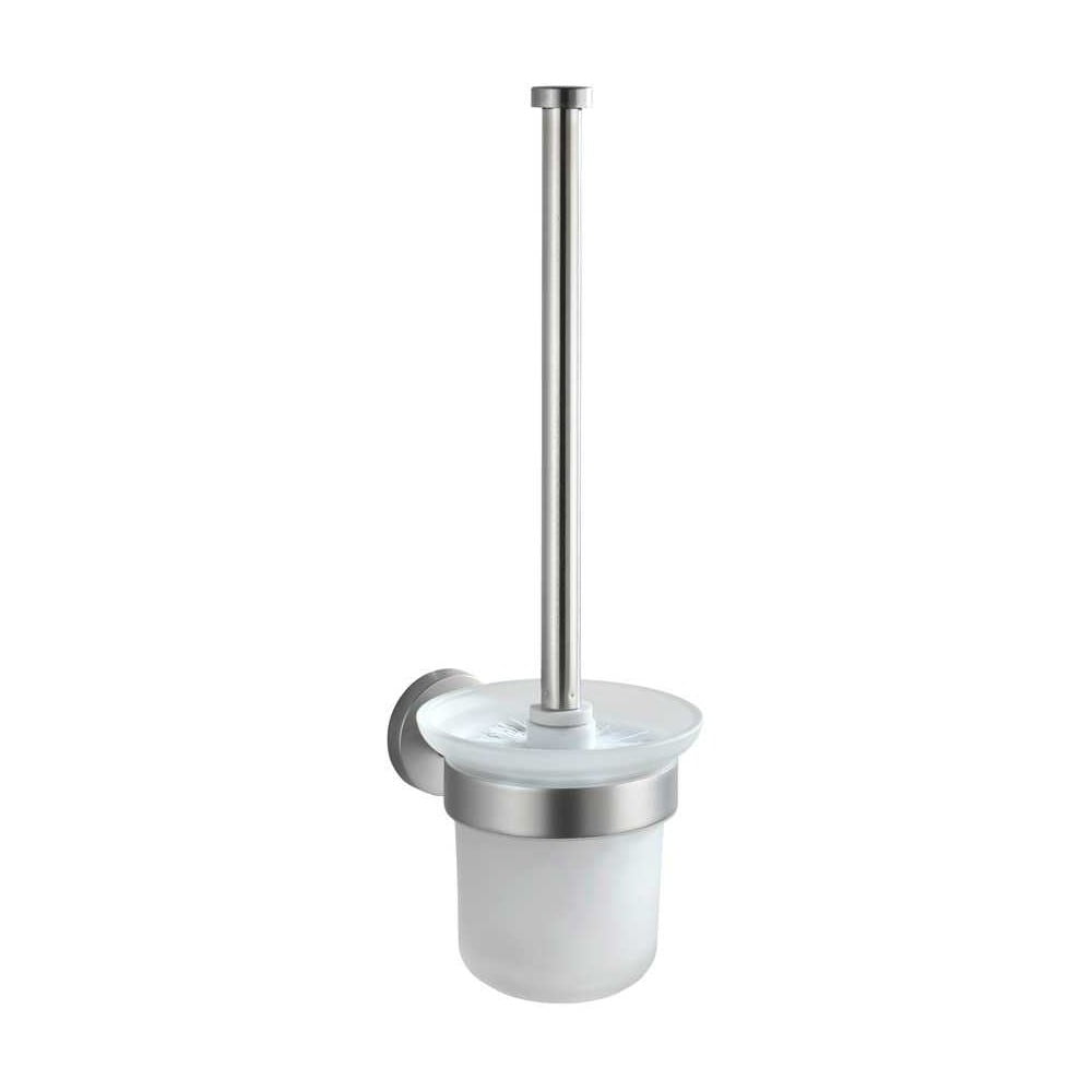 Nástěnná skleněná WC štětka v matně stříbrné barvě Bosio – Wenko Nástěnná skleněná WC štětka v matně stříbrné barvě Bosio – Wenko