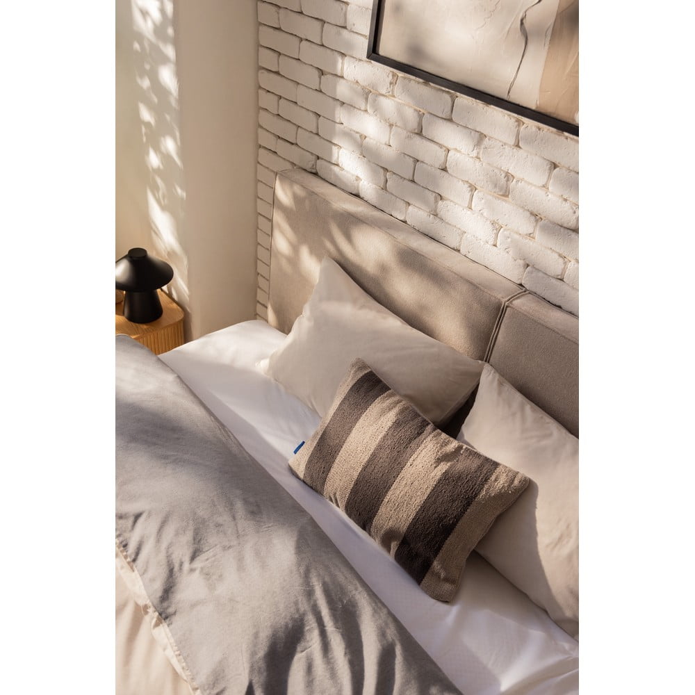 Béžová čalouněná dvoulůžková postel s úložným prostorem s roštem 180x200 cm Myra Bold – Bonami Selection - Obrázek 2