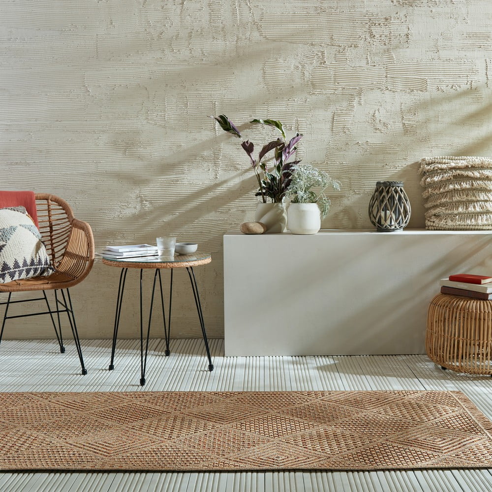 Venkovní běhoun v přírodní barvě 80x230 cm Nora Diamond – Flair Rugs - Obrázek 2
