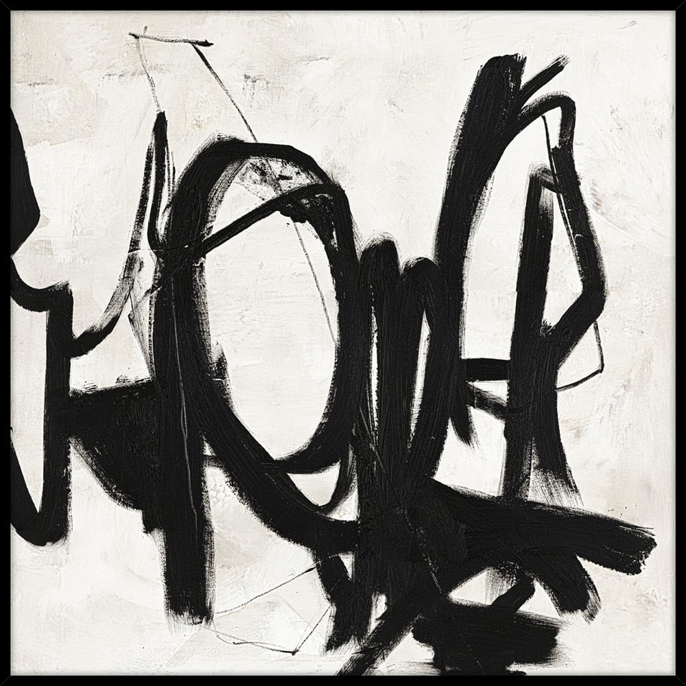 Ručně malovaný obraz 100×100 cm Playblack 2 – Malerifabrikken Ručně malovaný obraz 100×100 cm Playblack 2 – Malerifabrikken