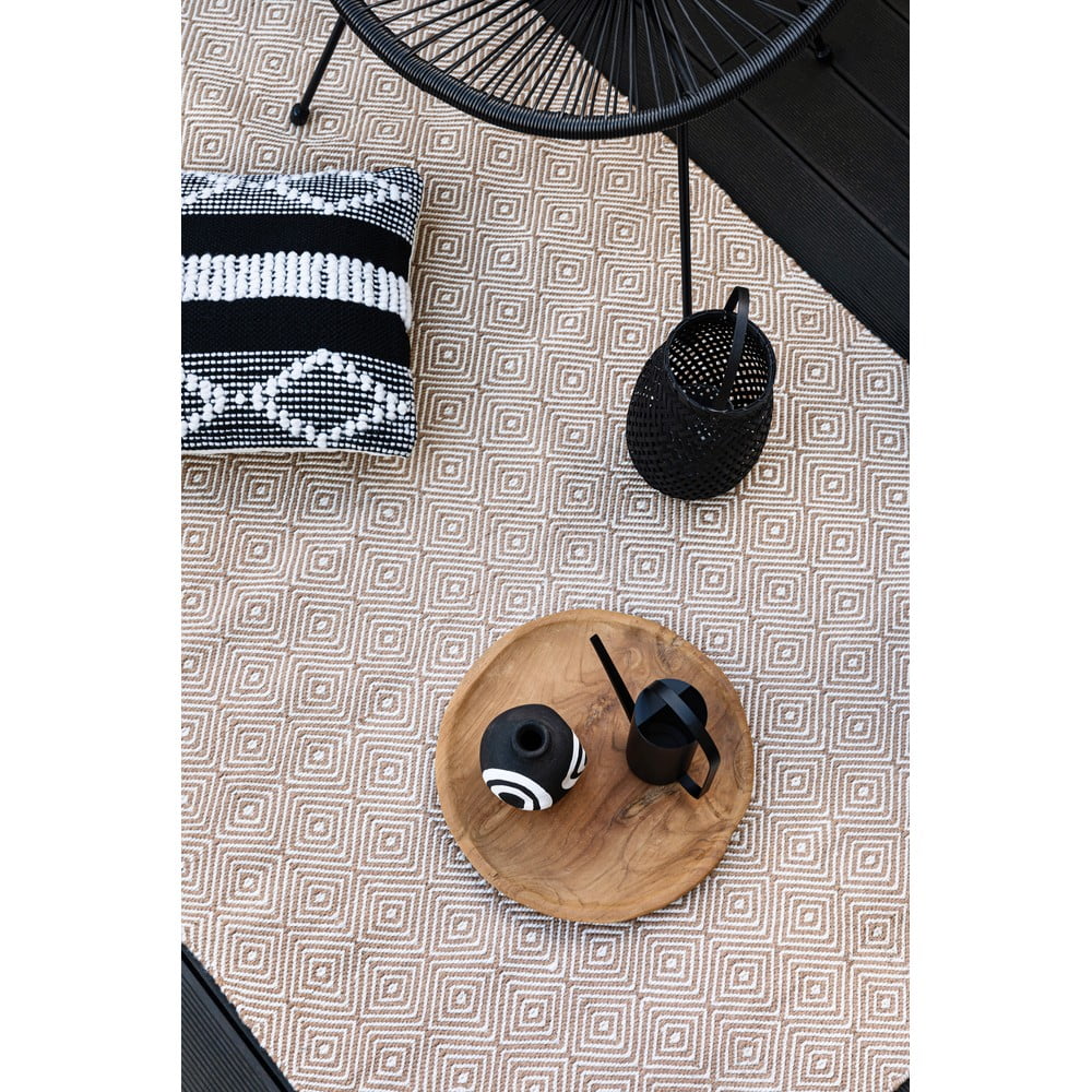 Krémový oboustranný venkovní koberec z recyklovaného plastu Green Decore Solitaire, 160 x 230 cm - Obrázek 2