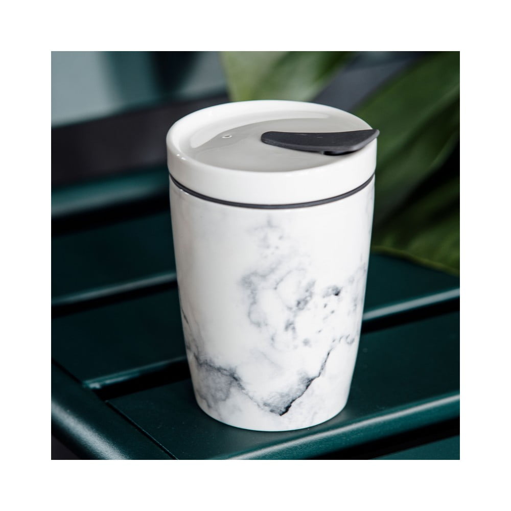 Šedo-bílý porcelánový cestovní hrnek Villeroy & Boch Like To Go, 290 ml - Obrázek 2
