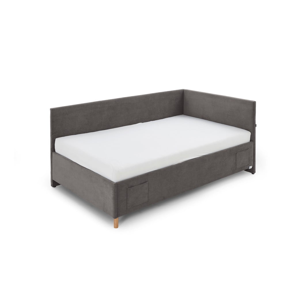 Antracitová rohová dětská postel s úložným prostorem 90×200 cm Cool – Meise Möbel Antracitová rohová dětská postel s úložným prostorem 90×200 cm Cool – Meise Möbel