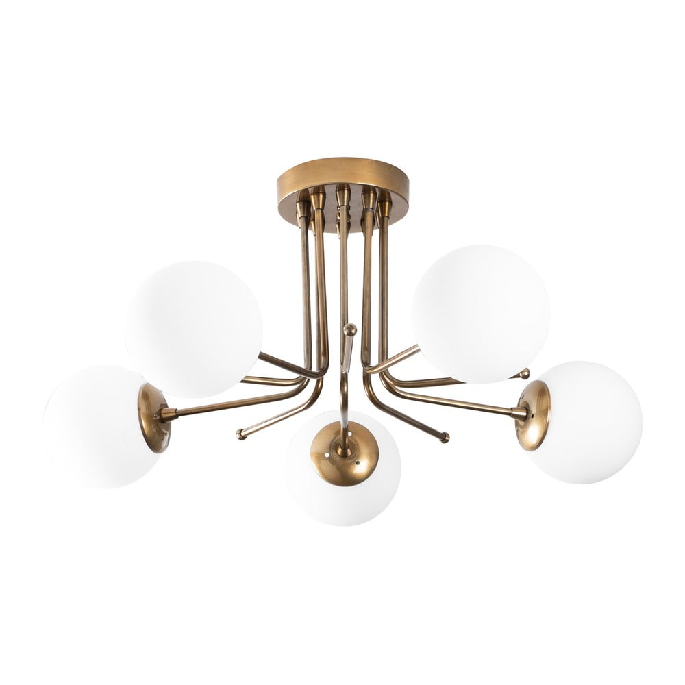 Stropní svítidlo v bílo-zlaté barvě Opviq lights Daisy Stropní svítidlo v bílo-zlaté barvě Opviq lights Daisy