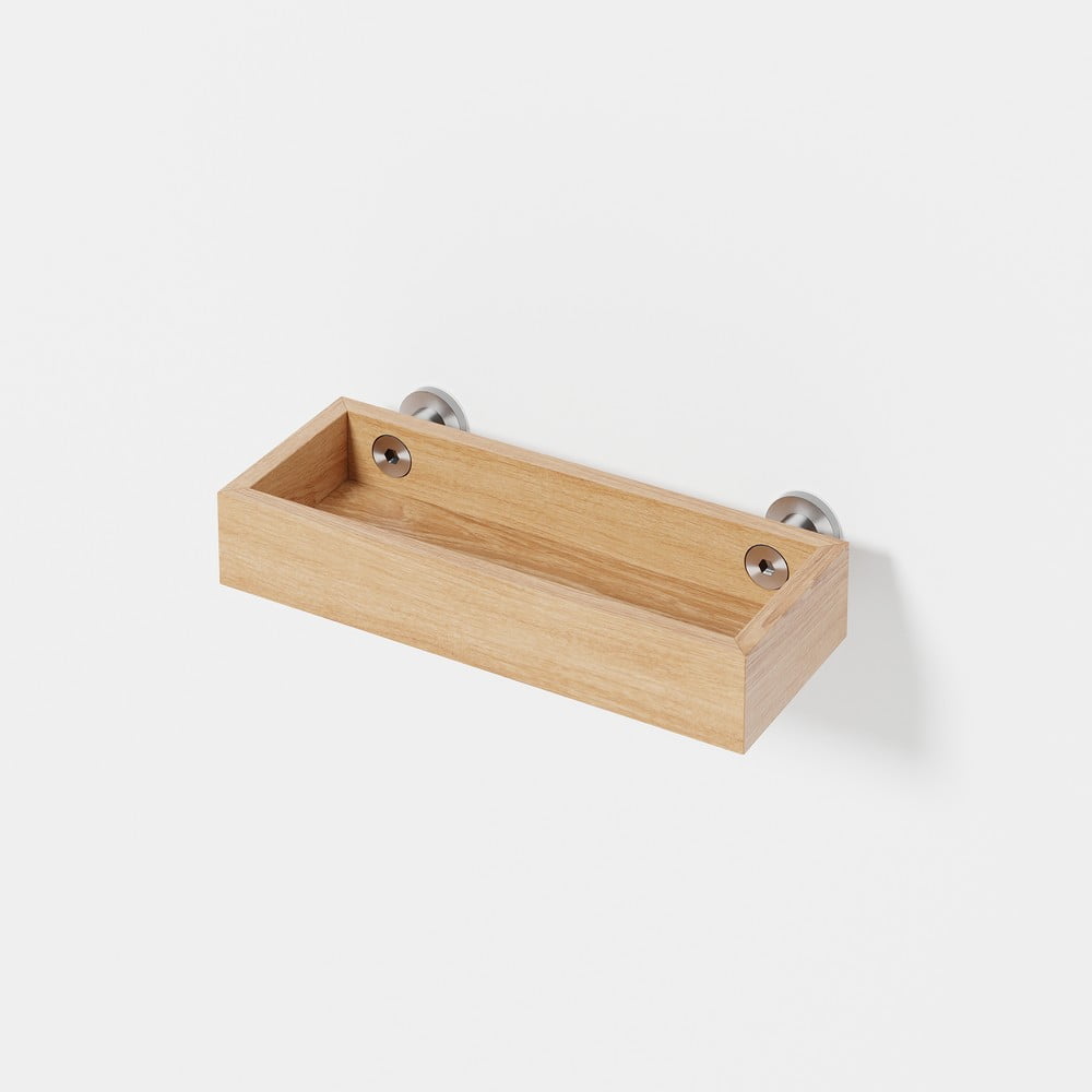 Nástěnná koupelnová police z dubového dřeva Wireworks Yoku - Obrázek 2