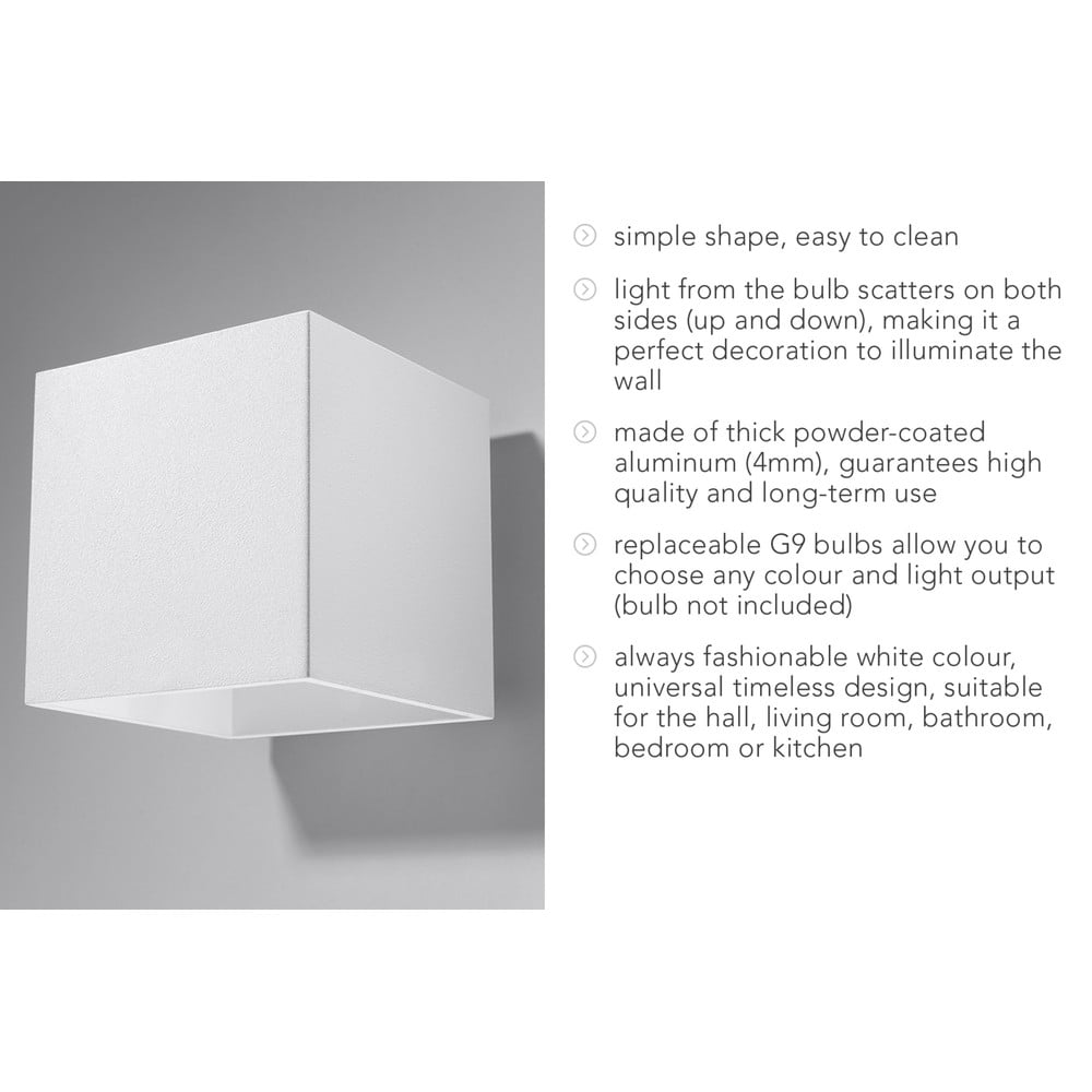 Bílé nástěnné svítidlo Nice Lamps Geo - Obrázek 2