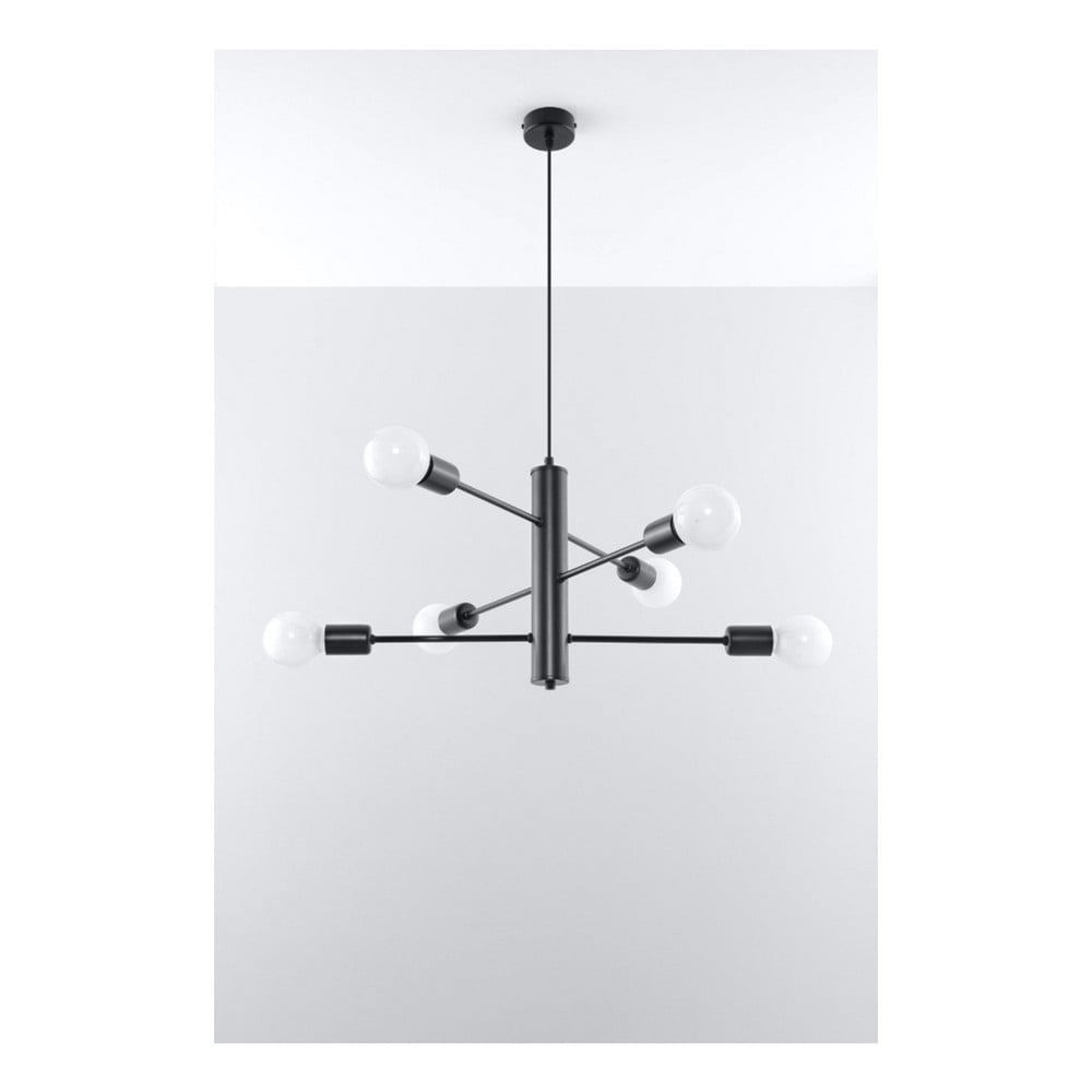 Černé zásvěsné svítidlo Nice Lamps Donato 6 - Obrázek 2