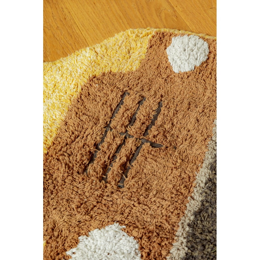 Okrově žlutý pratelný/ručně tkaný bavlněný dětský koberec 90x130 cm School Bus – Lorena Canals - Obrázek 2