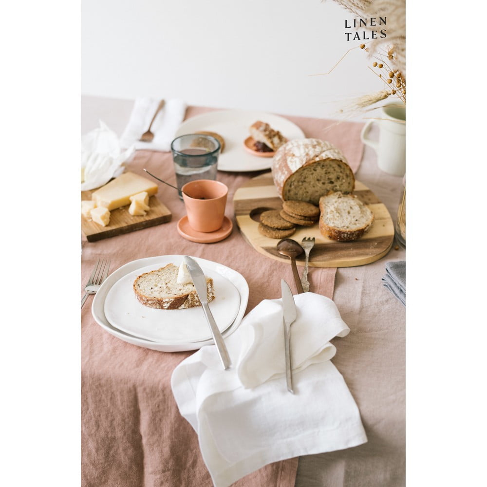 Sada 2 bílých lněných ubrousků Linen Tales - Obrázek 2