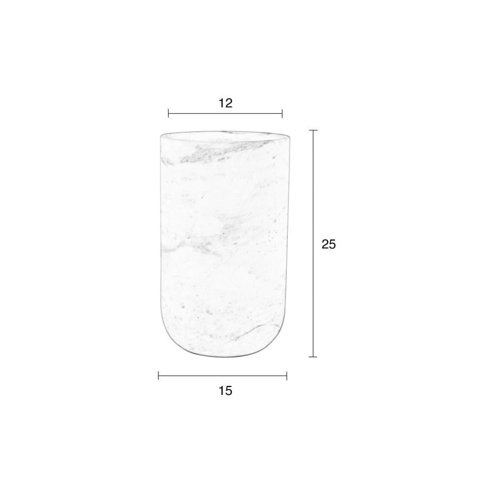 Bílá mramorová váza Zuiver Fajen - Obrázek 2