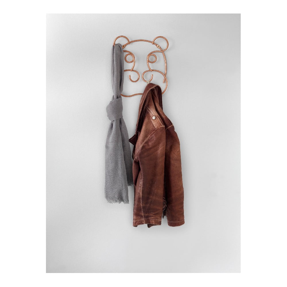 Nástěnný ocelový háček v měděné barvě Hippo – Metaltex - Obrázek 2