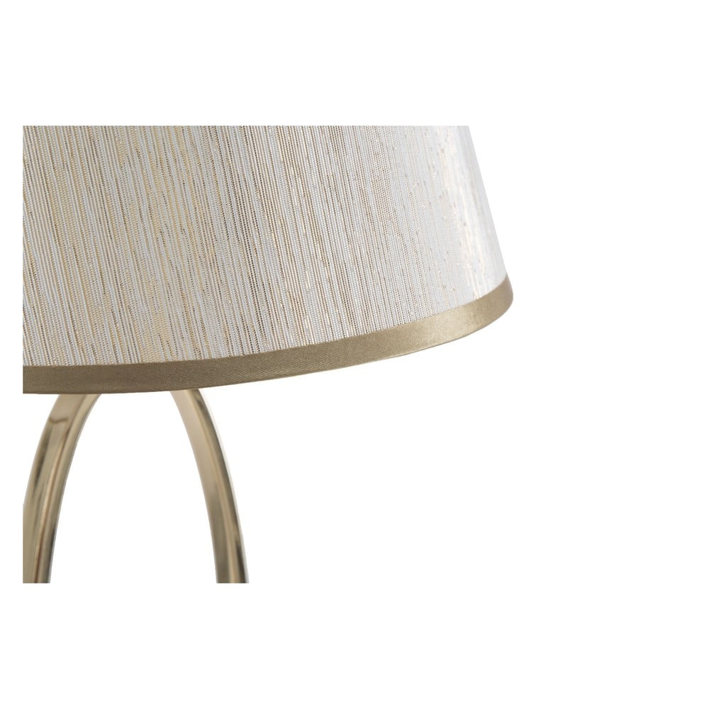 Bílá stolní lampa s konstrukcí ve zlaté barvě Mauro Ferretti Flush - Obrázek 2