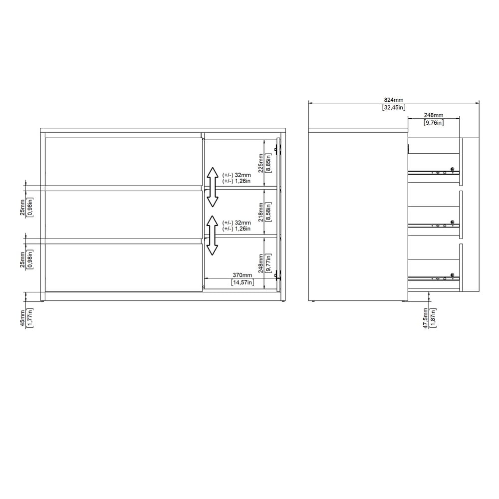 Bílá komoda 119x84x48 cm Next – Tvilum - Obrázek 2