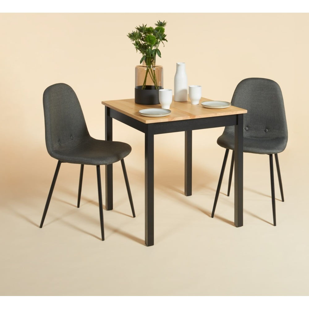 Sada 2 tmavě šedých jídelních židlí Bonami Essentials Lissy - Obrázek 2