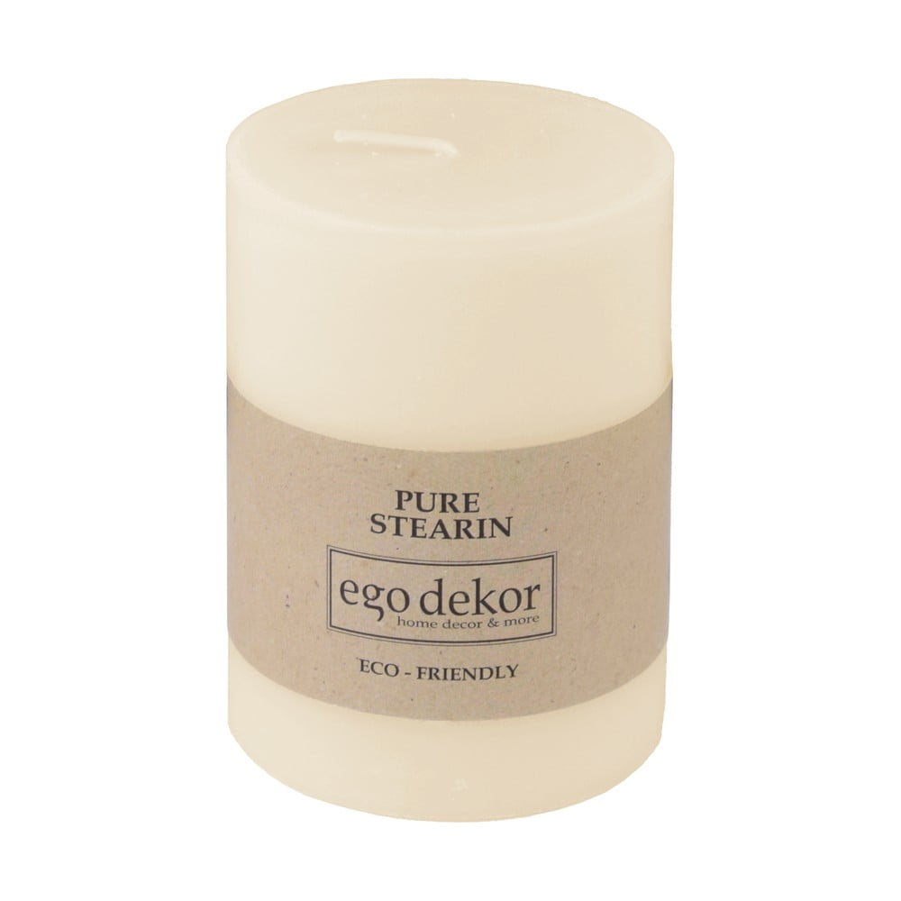 Smetanově bílá svíčka Eco candles by Ego dekor Friendly, doba hoření 37 h Smetanově bílá svíčka Eco candles by Ego dekor Friendly, doba hoření 37 h