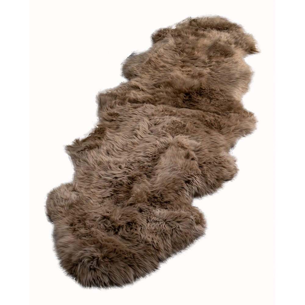 Hnědá ovčí kožešina Native Natural Double, 60 x 240 cm Hnědá ovčí kožešina Native Natural Double, 60 x 240 cm