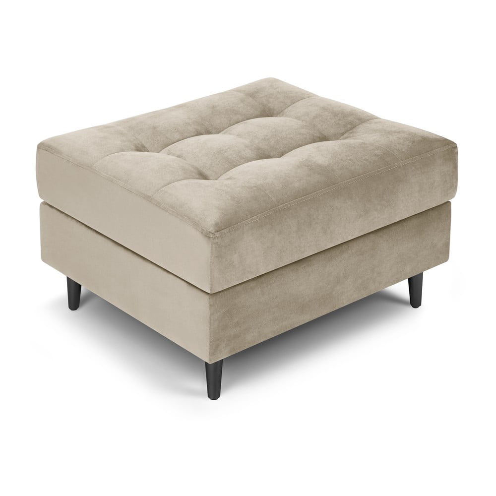 Béžová sametová podnožka Milo Casa Santo Béžová sametová podnožka Milo Casa Santo