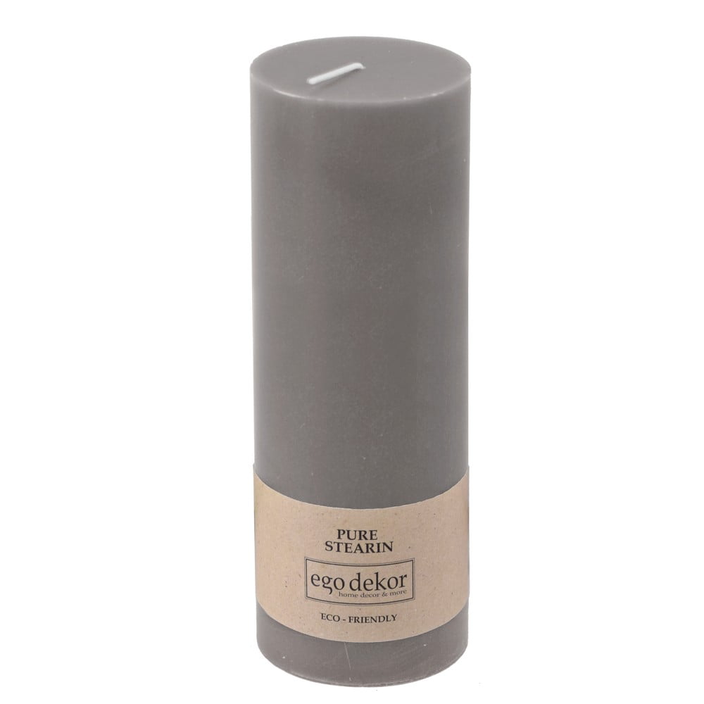 Šedá svíčka Eco candles by Ego dekor Friendly, doba hoření 60 h Šedá svíčka Eco candles by Ego dekor Friendly, doba hoření 60 h