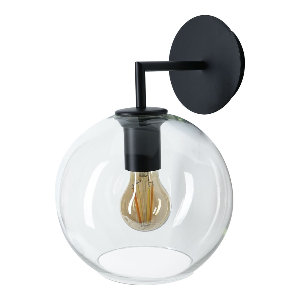 Černé nástěnné svítidlo SULION Bogard, ø 20 cm Černé nástěnné svítidlo SULION Bogard, ø 20 cm