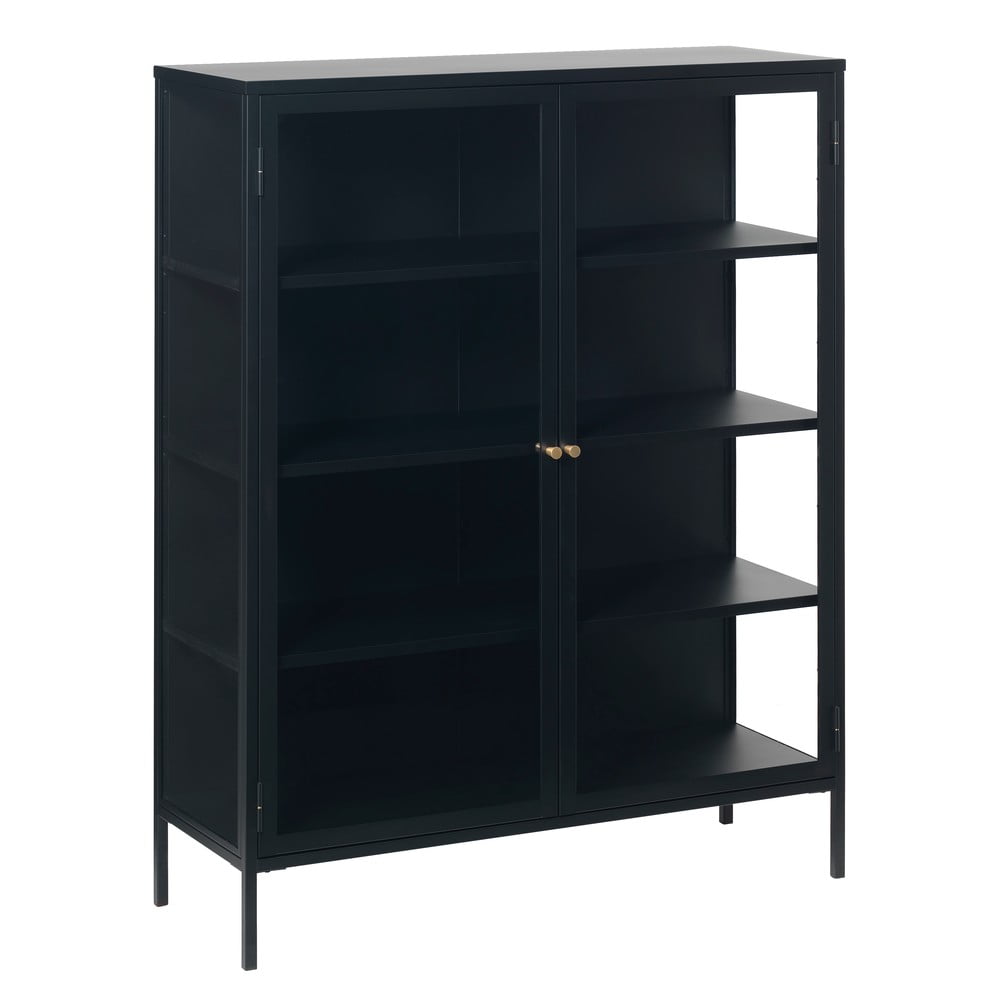 Černá kovová vitrína 110x140 cm Carmel – Unique Furniture - Obrázek 2