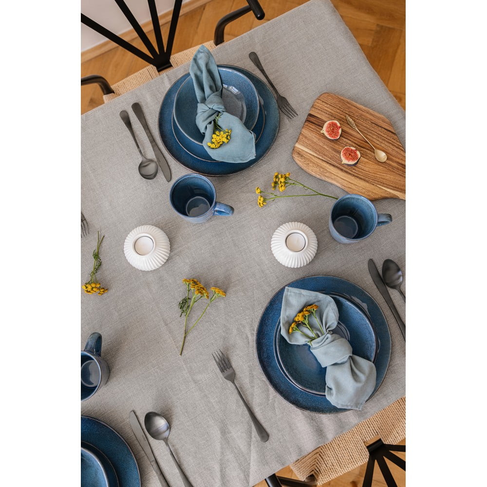 Tmavě modrá kameninová jídelní sada 16 ks Glosia - Bonami Selection - Obrázek 2