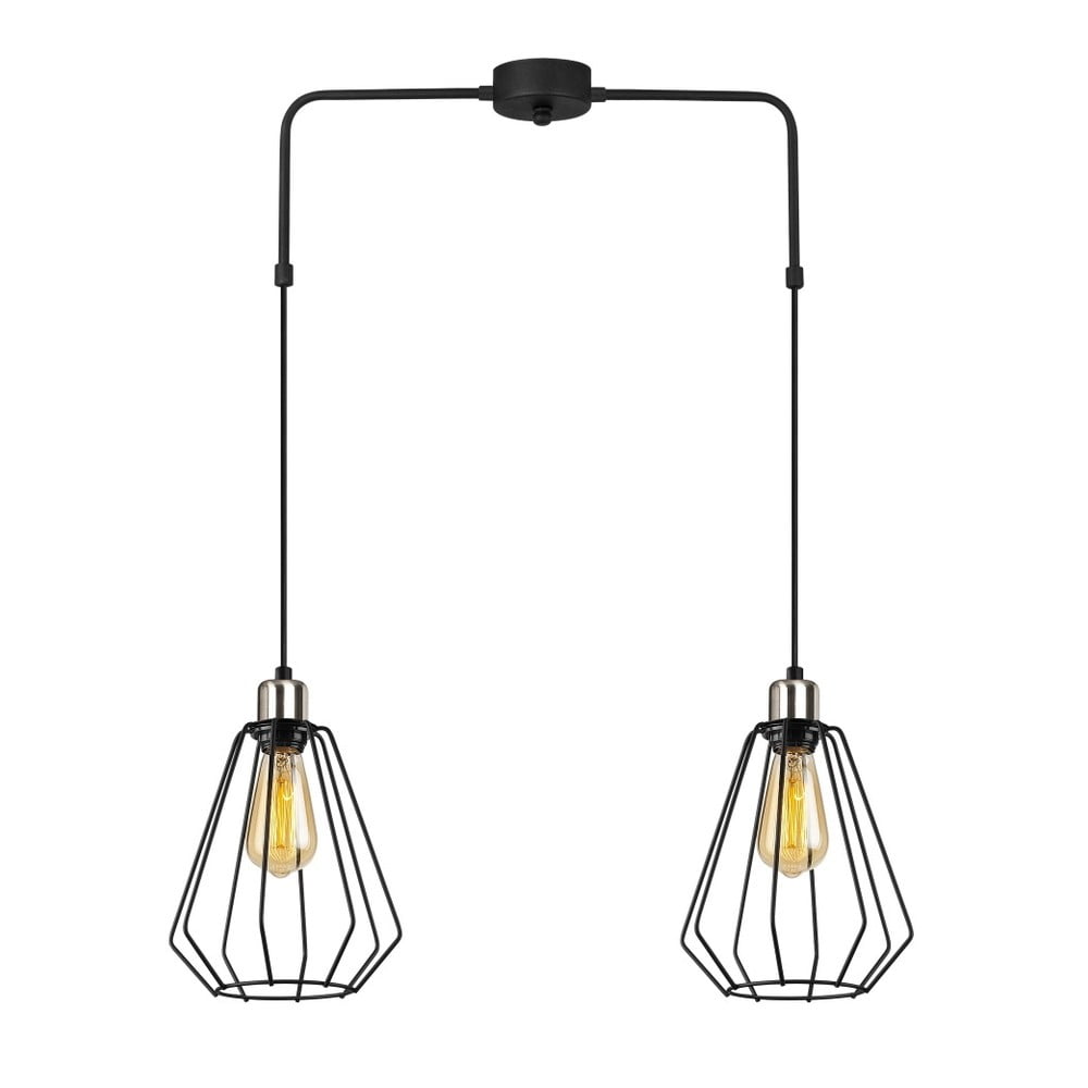 Černé kovové závěsné svítidlo Opviq lights Straton Černé kovové závěsné svítidlo Opviq lights Straton