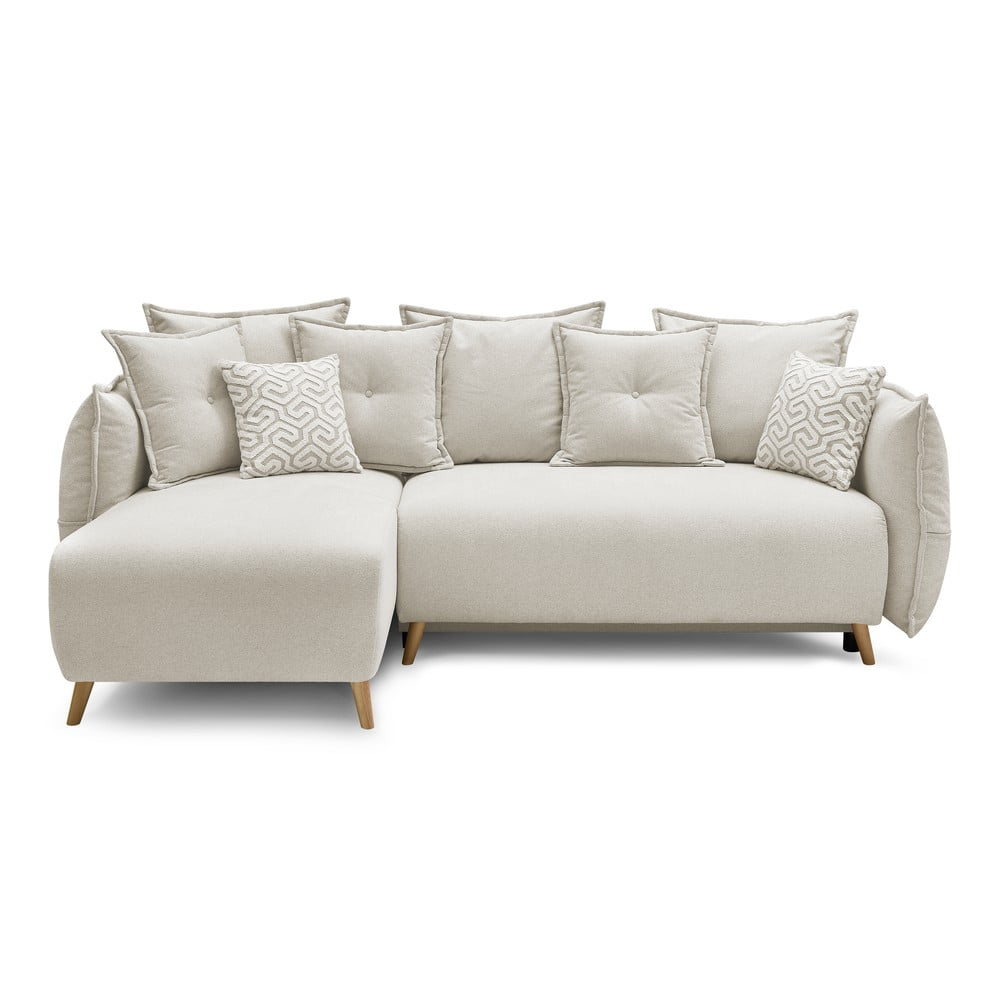 Krémová rozkládací rohová pohovka (variabilní) Nessa – Bobochic Paris Krémová rozkládací rohová pohovka (variabilní) Nessa – Bobochic Paris