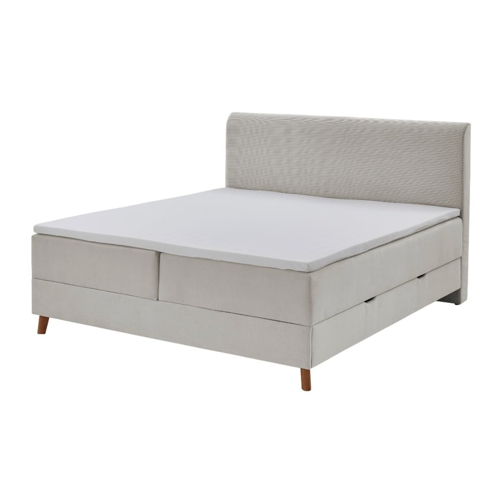 Béžová boxspring postel s úložným prostorem 180×200 cm Memphis – Meise Möbel Béžová boxspring postel s úložným prostorem 180×200 cm Memphis – Meise Möbel