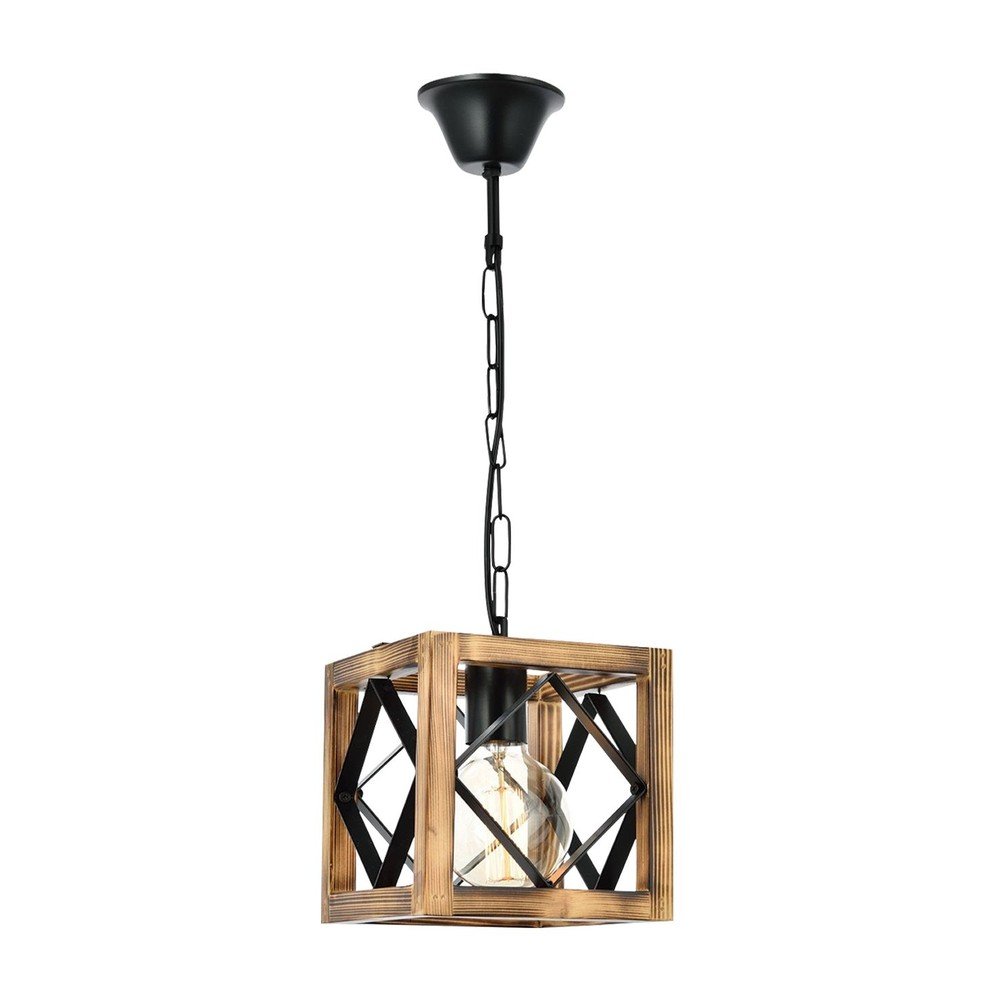 Závěsné svítidlo z jedlového dřeva Zikzak Rustik Závěsné svítidlo z jedlového dřeva Zikzak Rustik