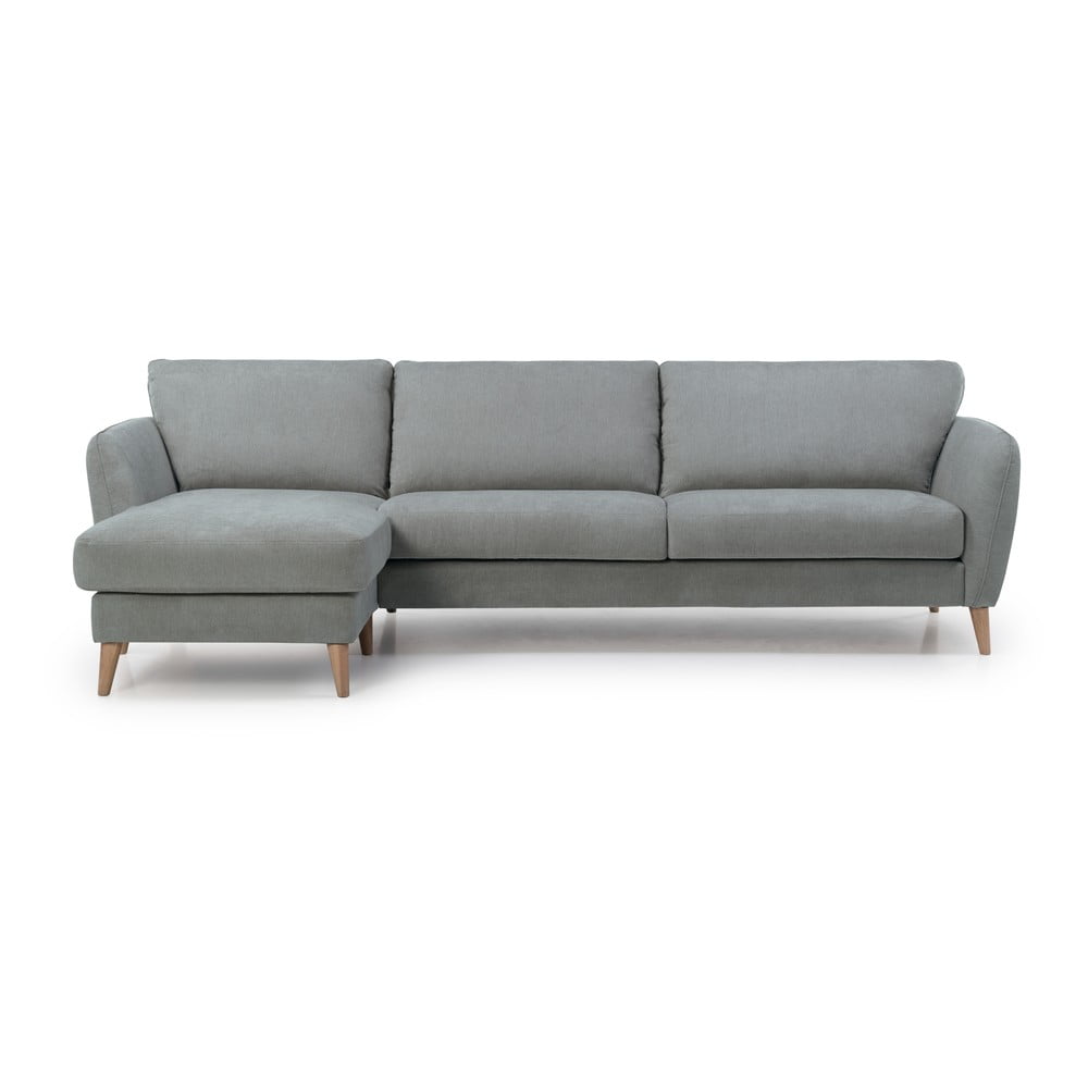 Světle šedá rohová pohovka (levý roh) Oslo – Scandic Světle šedá rohová pohovka (levý roh) Oslo – Scandic