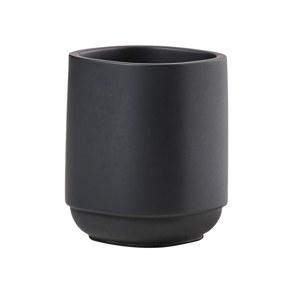 Černý betonový kelímek na zubní kartáčky Time – Zone Černý betonový kelímek na zubní kartáčky Time – Zone