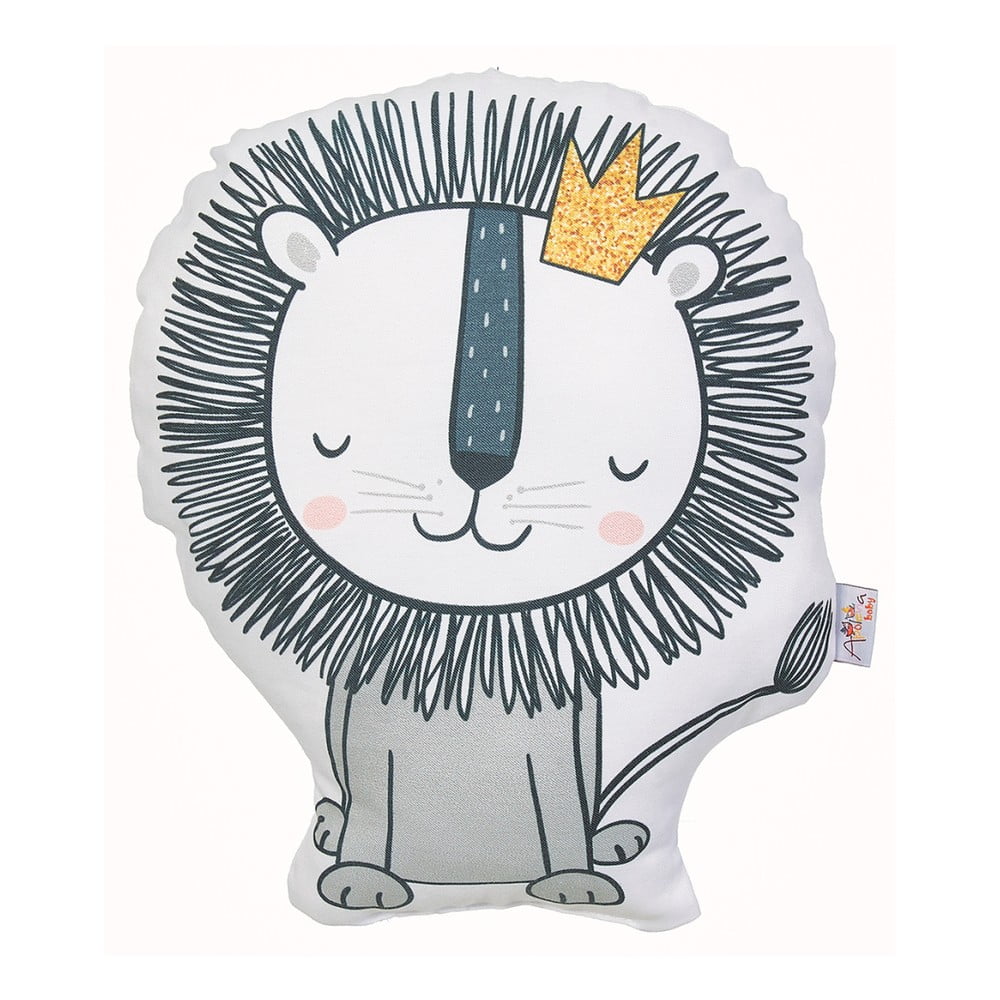 Dětský polštářek s příměsí bavlny Mike & Co. NEW YORK Pillow Toy Lion, 33 x 28 cm Dětský polštářek s příměsí bavlny Mike & Co. NEW YORK Pillow Toy Lion, 33 x 28 cm