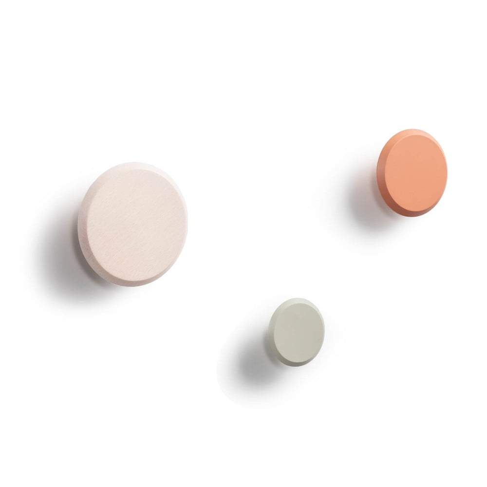 Sada 3 barevných nástěnných věšáků Kave Home Nadua Sada 3 barevných nástěnných věšáků Kave Home Nadua