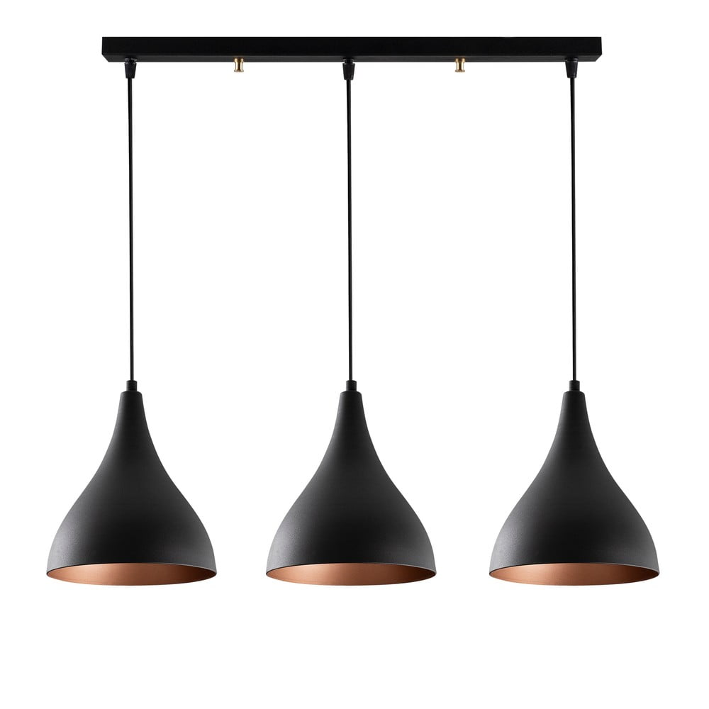 Černé stropní svítidlo pro 3 žárovky Opviq lights Berceste Long Černé stropní svítidlo pro 3 žárovky Opviq lights Berceste Long