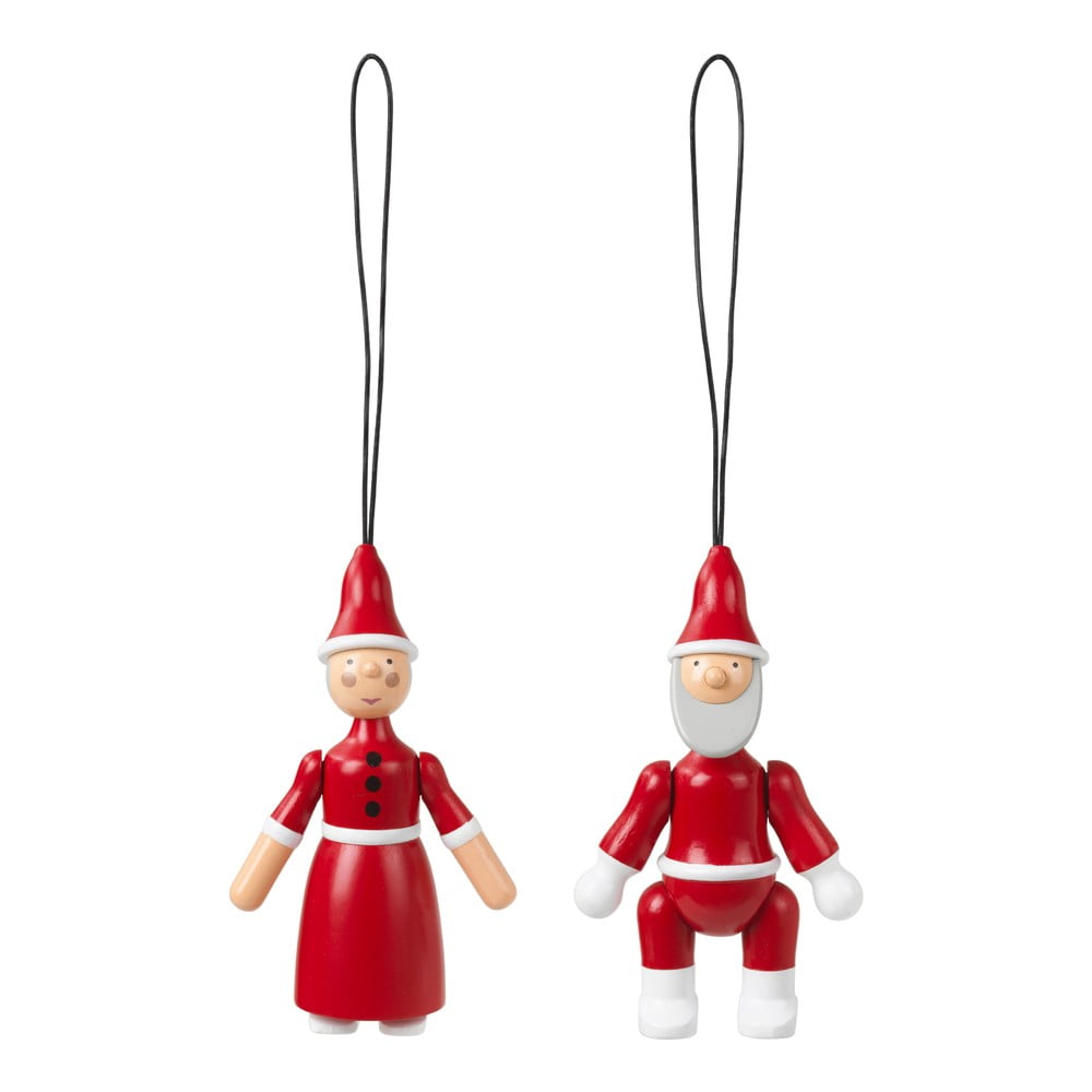 Sada 2 dřevěných závěsných vánočních ozdob Kähler Design Sada 2 dřevěných závěsných vánočních ozdob Kähler Design