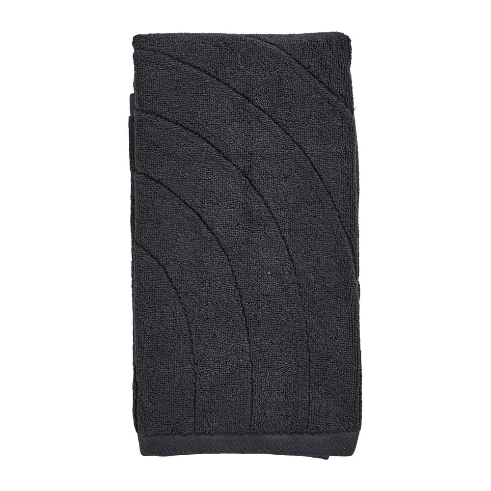 Černý froté bavlněný ručník 50×100 cm Time – Zone Černý froté bavlněný ručník 50×100 cm Time – Zone