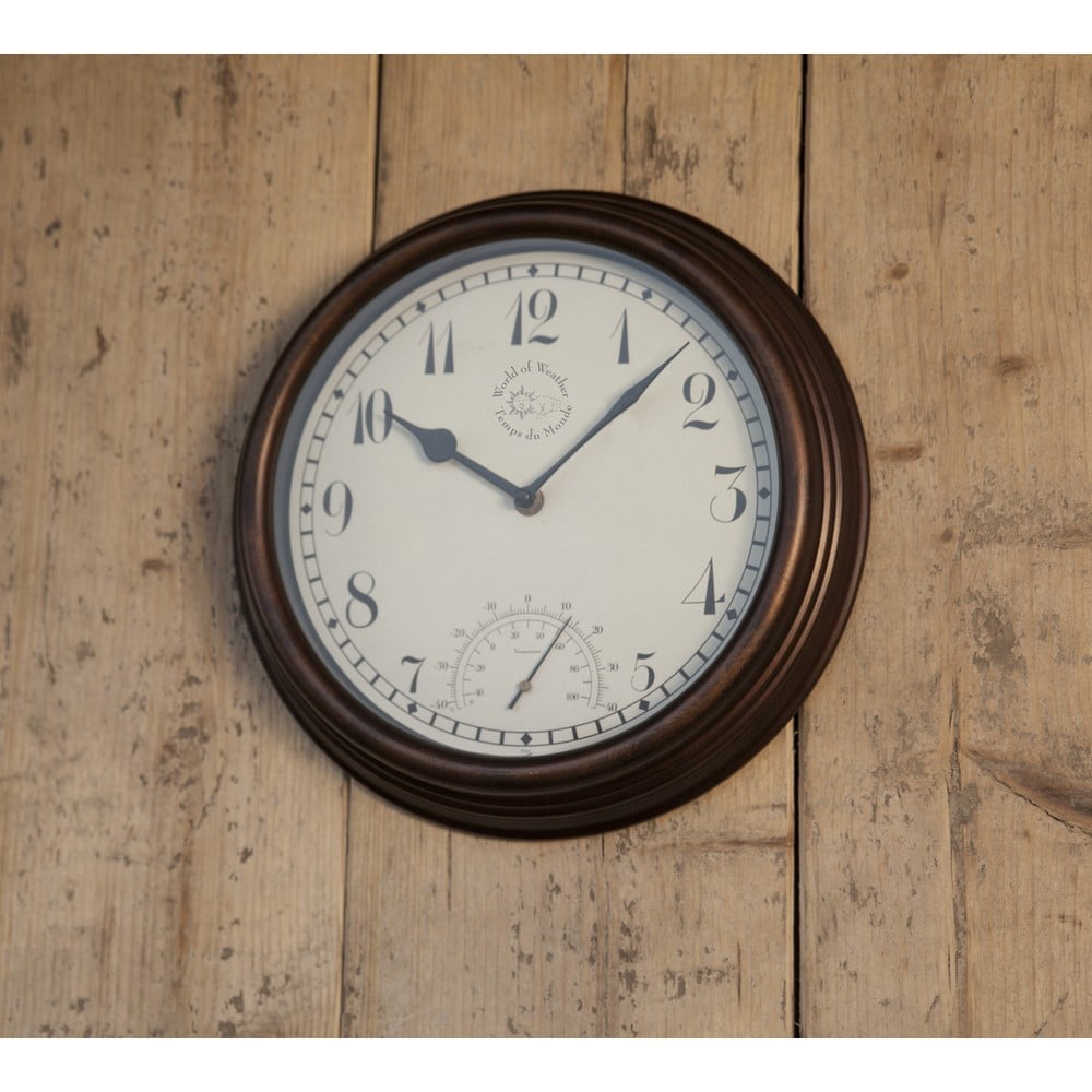 Venkovní nástěnné hodiny s teploměrem Esschert Design Time - Obrázek 2