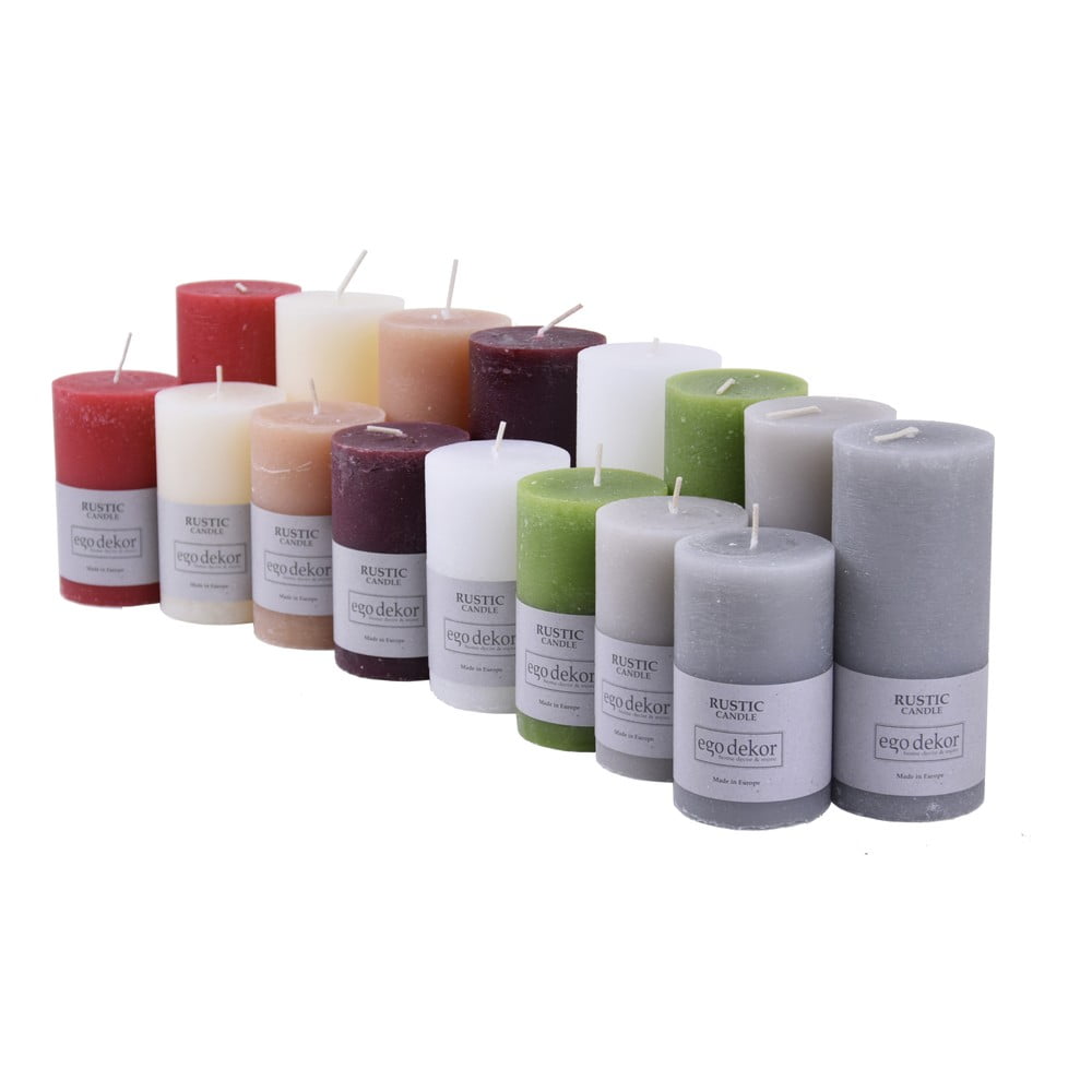 Vínově červená svíčka Rustic candles by Ego dekor Rust, doba hoření 58 h - Obrázek 2