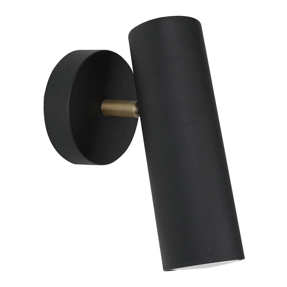 Černé nástěnné svítidlo SULION Milan, výška 17 cm Černé nástěnné svítidlo SULION Milan, výška 17 cm