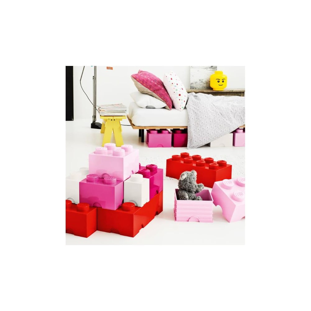 Červený úložný box čtverec LEGO® - Obrázek 2