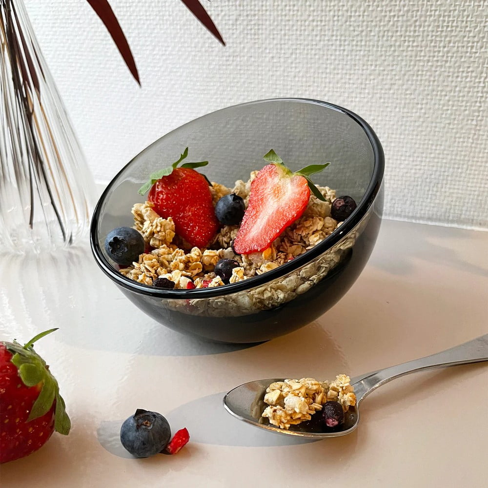 Antracitová skleněná mísa La Rochère Bubble - Obrázek 2